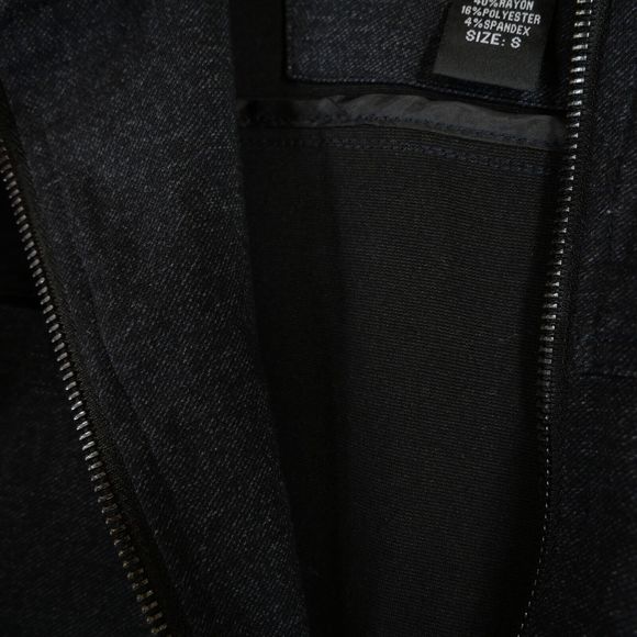 Kane & Unke Men's Bomber Style Jacket Nylon Blend Dark Gray / Black Size S - Picture 7 of 15